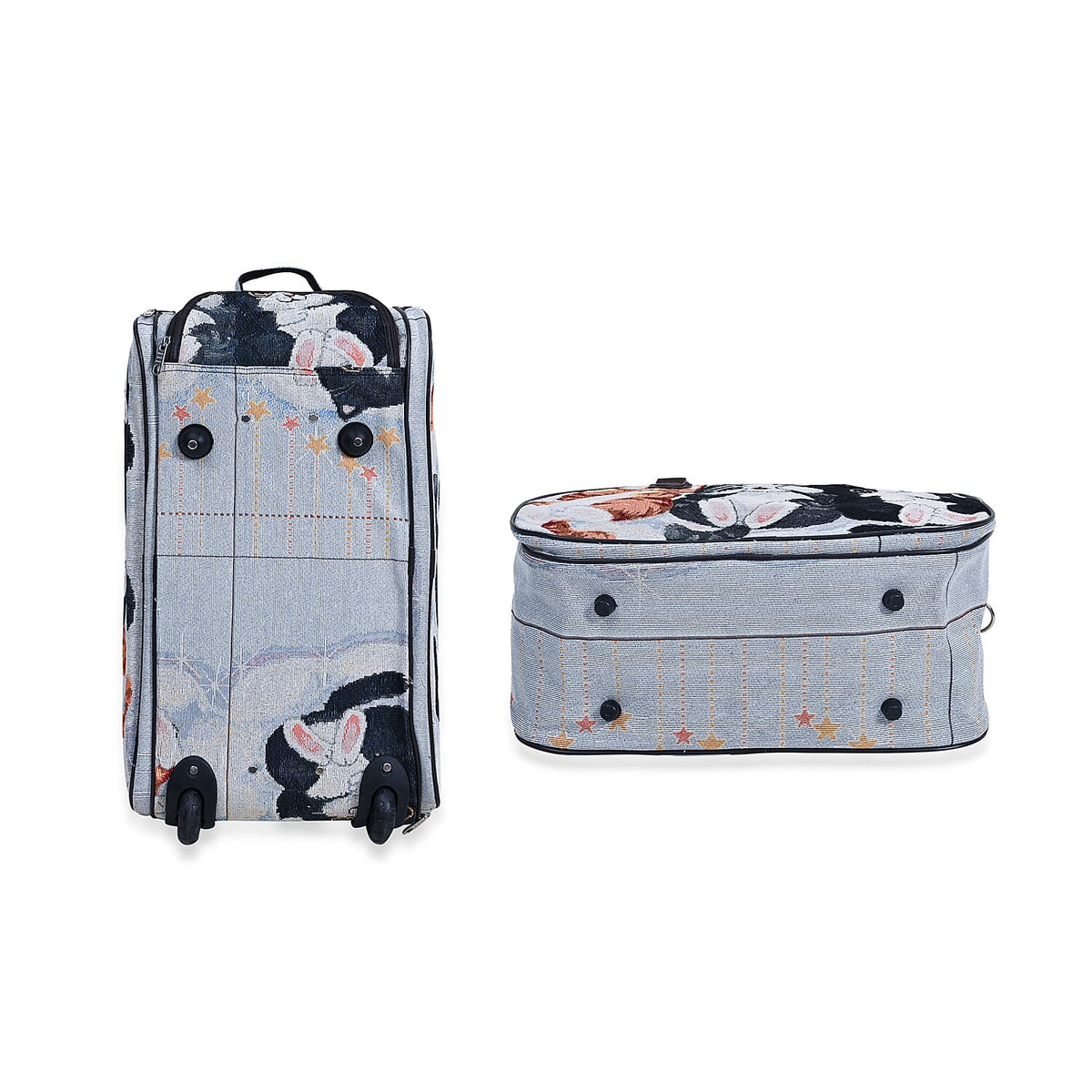 Set of 2 Duffle Bags with Shoulder Straps and Rolling Wheel 7692358 6