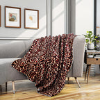 Super Soft Faux Fur Sherpa Double Layer Blanket Leopard Print (Size 150x200cm).