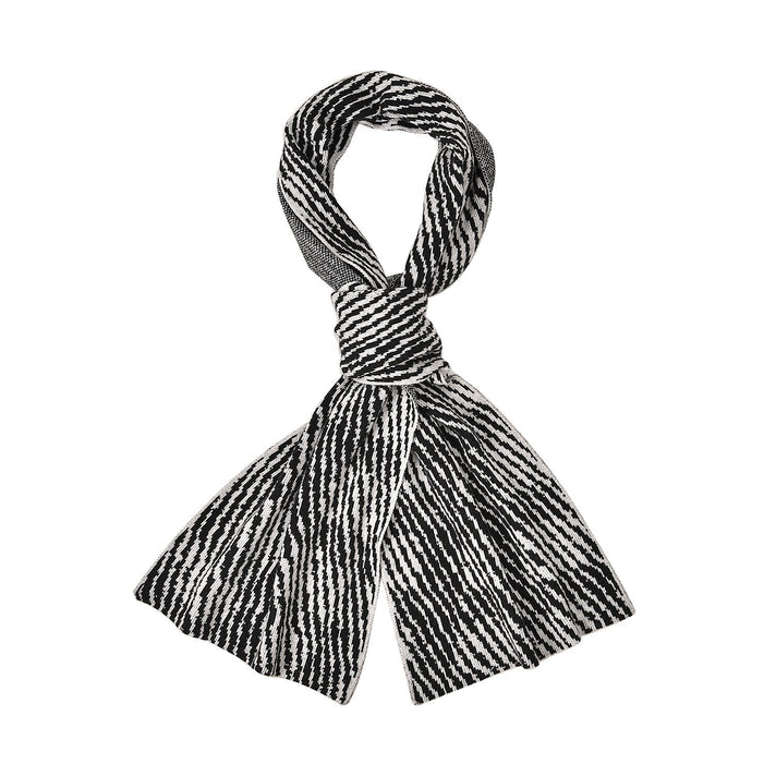 Closeout Deal - Stylish Knitted Scarf (One Size, 172x31 cm) - Burgundy &amp; Light Grey 7575557 1