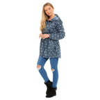 EMMA Floral Pattern Rain Jacket (Size L) - Navy