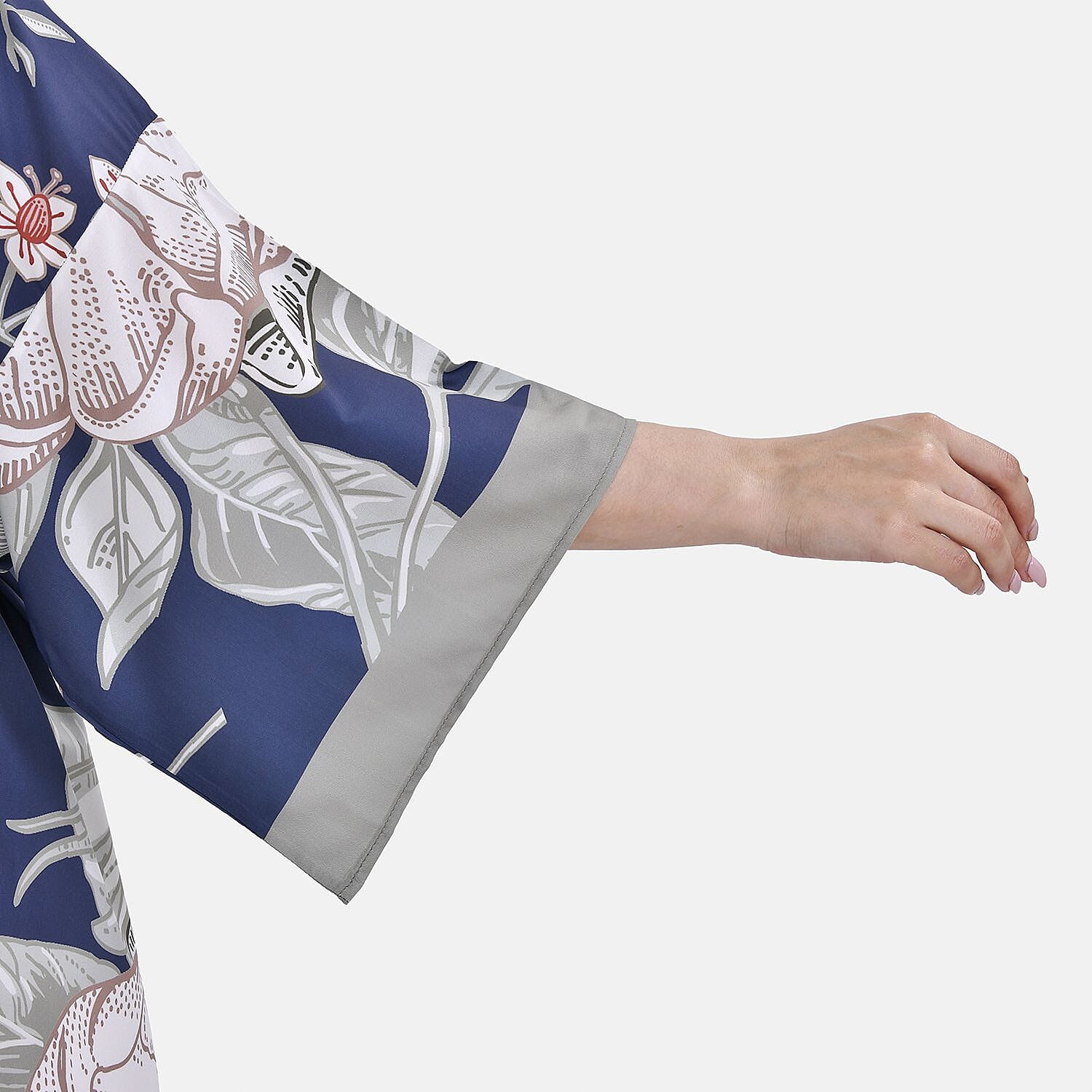 Closeout Deal Floral Printed Long Kimono - Green 7571531 5