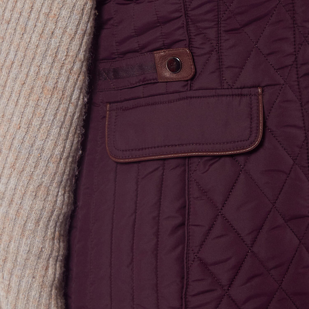 Charlotte West Caroline Padded Gilet (Size 10) - Plum