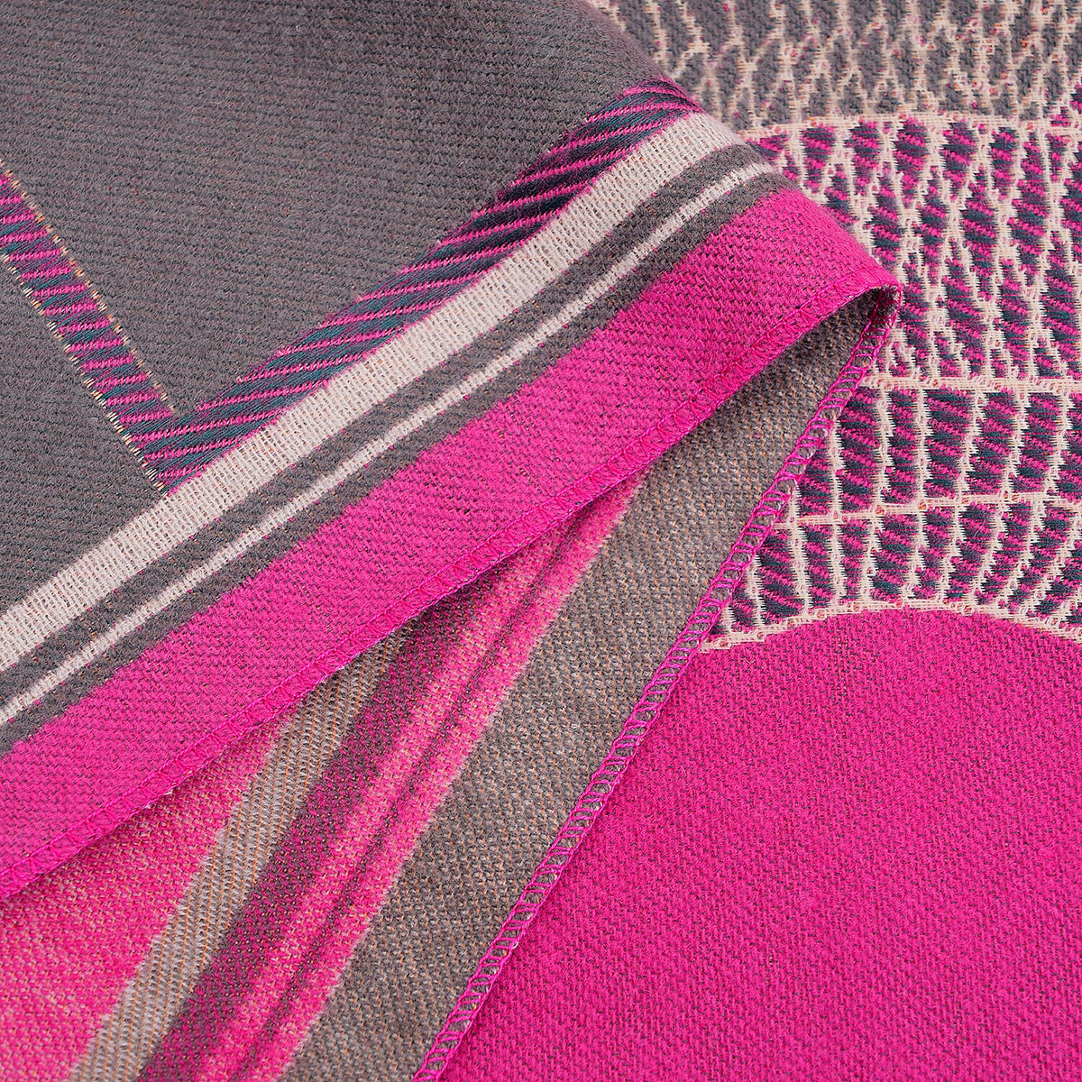 Closeout Deal New Arrival Horse Pattern Jacquard Scarf (Size 185x67 cm) - Fuchsia 7552405 4