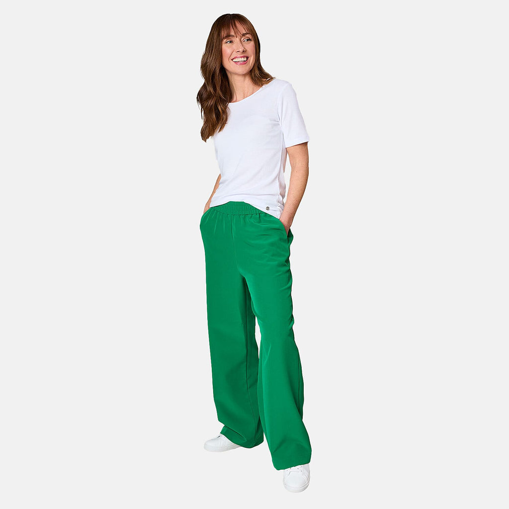 Emreco Wide Leg Formal Trouser (Size 10) - Green