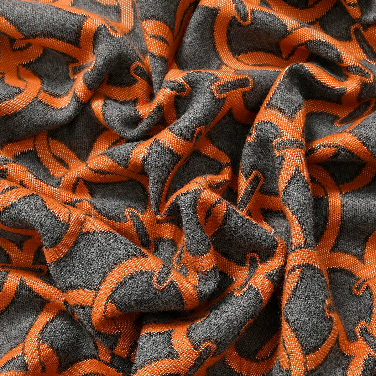 New Arrival at Ideal World - Lattice Shawl (Size 180x1 cm) - Orange - Green 7634223 7
