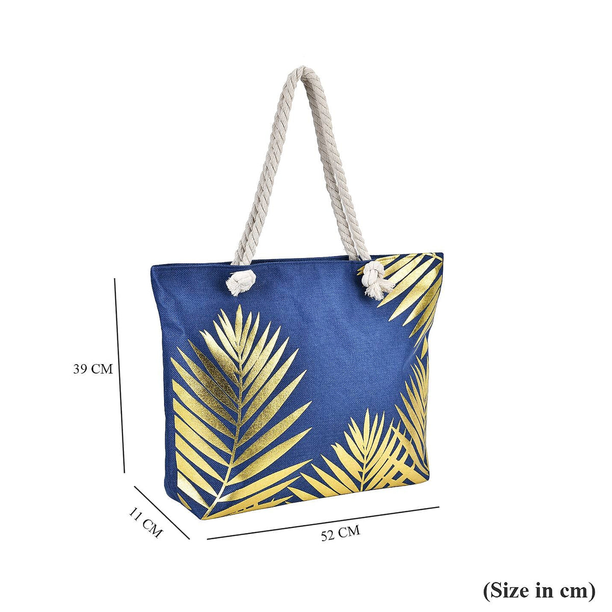 Printed Tote Bag with Metallic Glitter Gold 7691406 6
