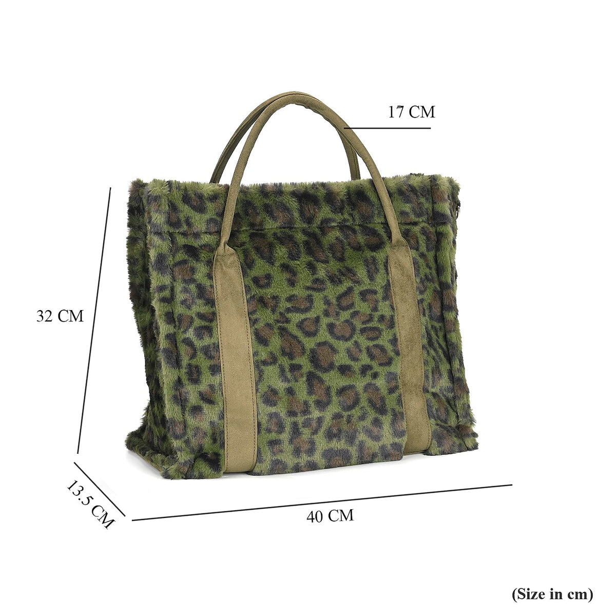 Polyester Leopard Tote Bag (Size 40x13x32 cm) - Green &amp; Green 7850196 5