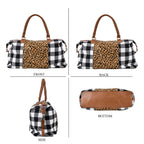 Leopard Travel Bag (Size 50x16x34 cm) - Brown and White