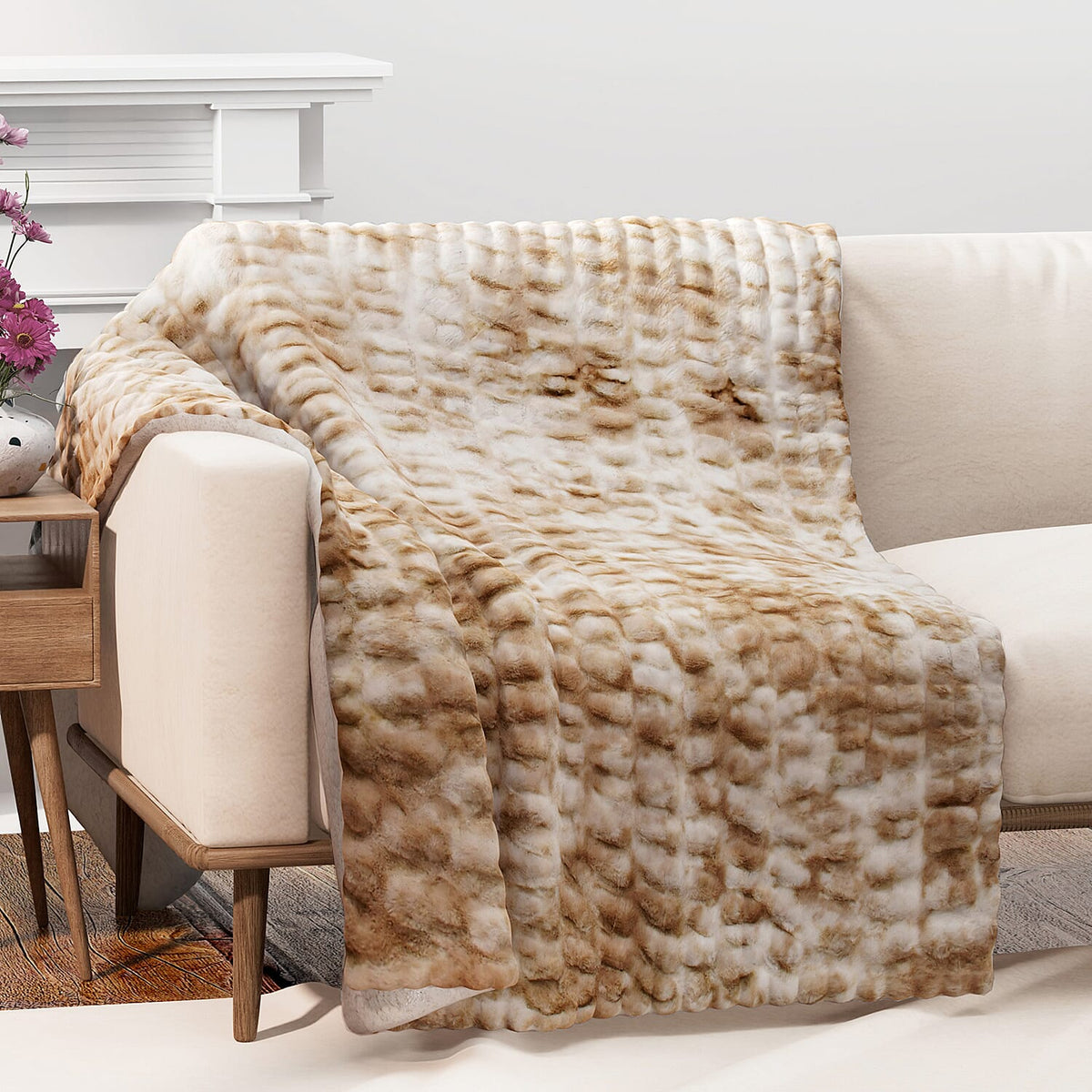 Super Soft Textured Sherpa Blanket - 600gsm 7786969 3