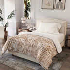 Super Soft Luxurious Faux Fur Blanket 600GSM - Khaki