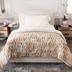 Super Soft Luxurious Faux Fur Blanket 600GSM - Khaki