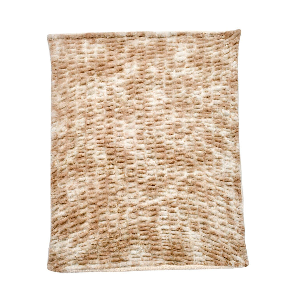 Super Soft Luxurious Faux Fur Blanket 600GSM - Khaki