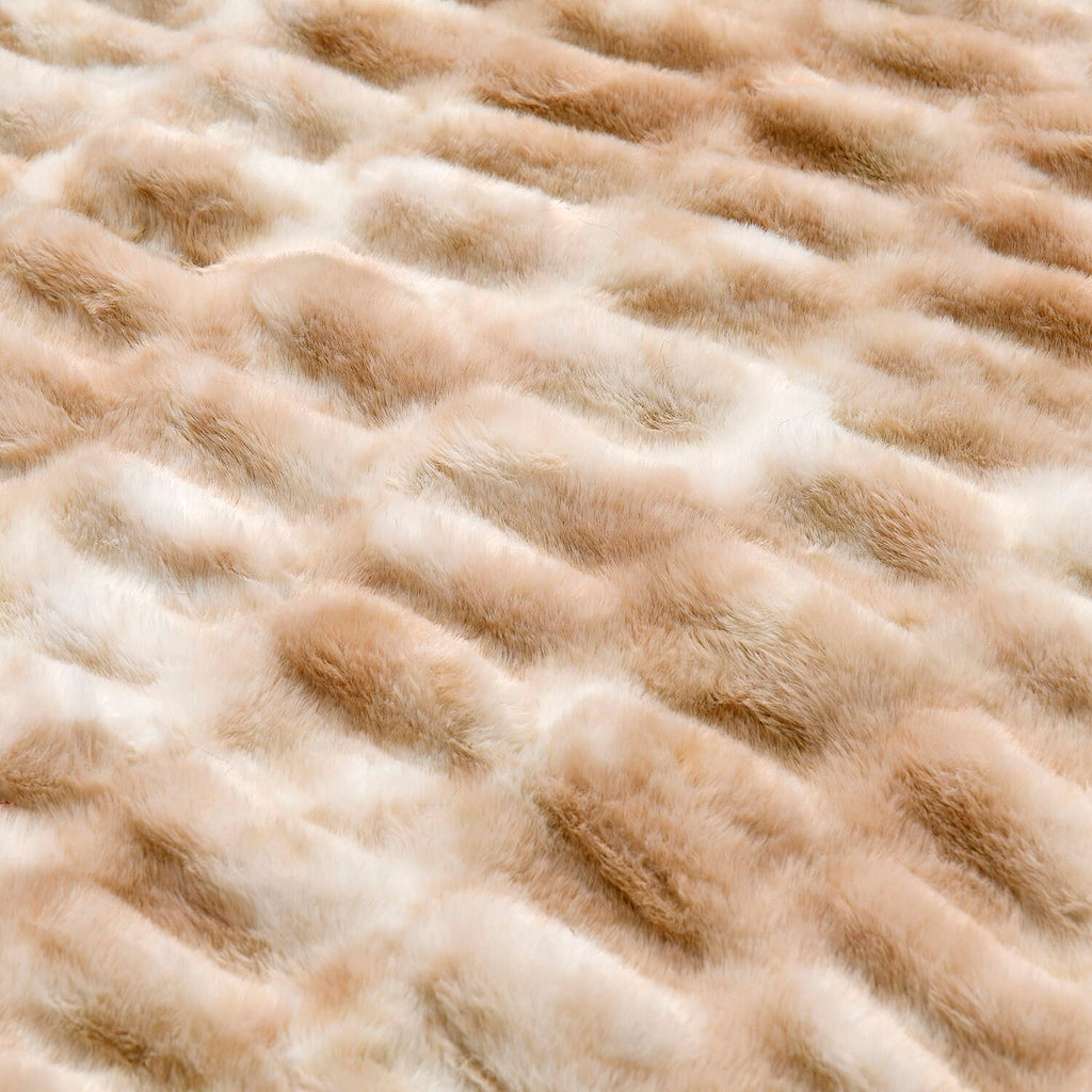 Super Soft Luxurious Faux Fur Blanket 600GSM - Khaki