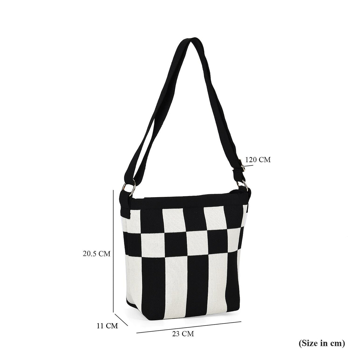 Check Pattern Crossbody Bag with Shoulder Strap 7710970 7