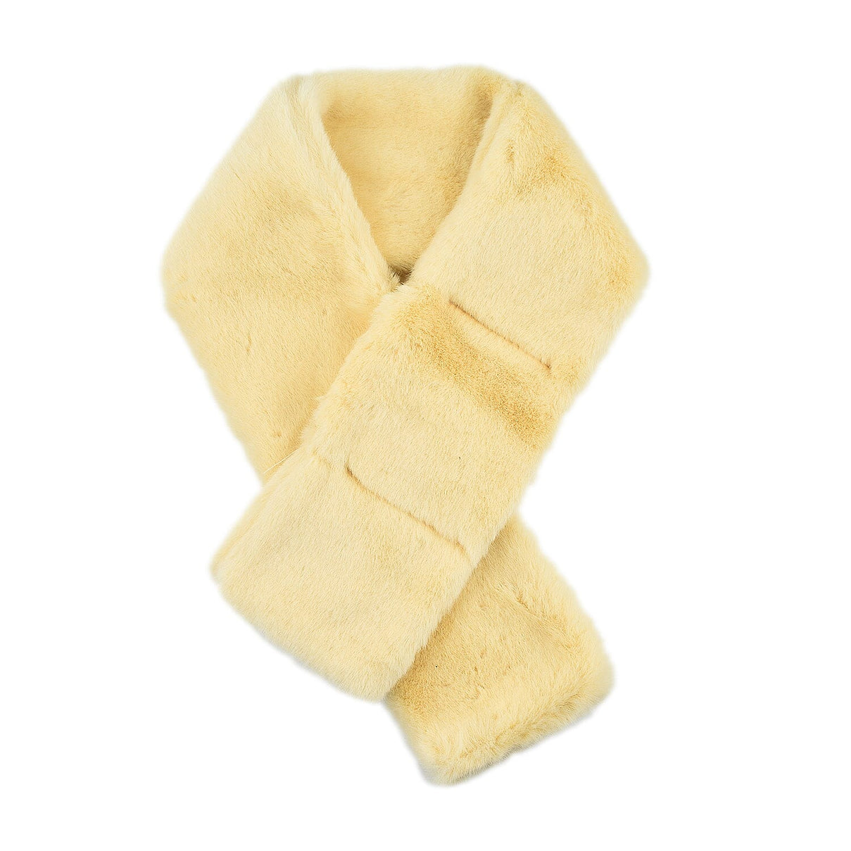 2 Piece Set - Faux Fur Earmuffs and Scarf - Beige 7583370 2