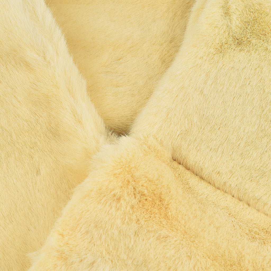 2 Piece Set - Faux Fur Earmuffs and Scarf - Beige