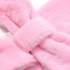 2 Piece Set - Faux Fur Hat and Scarf - Pink