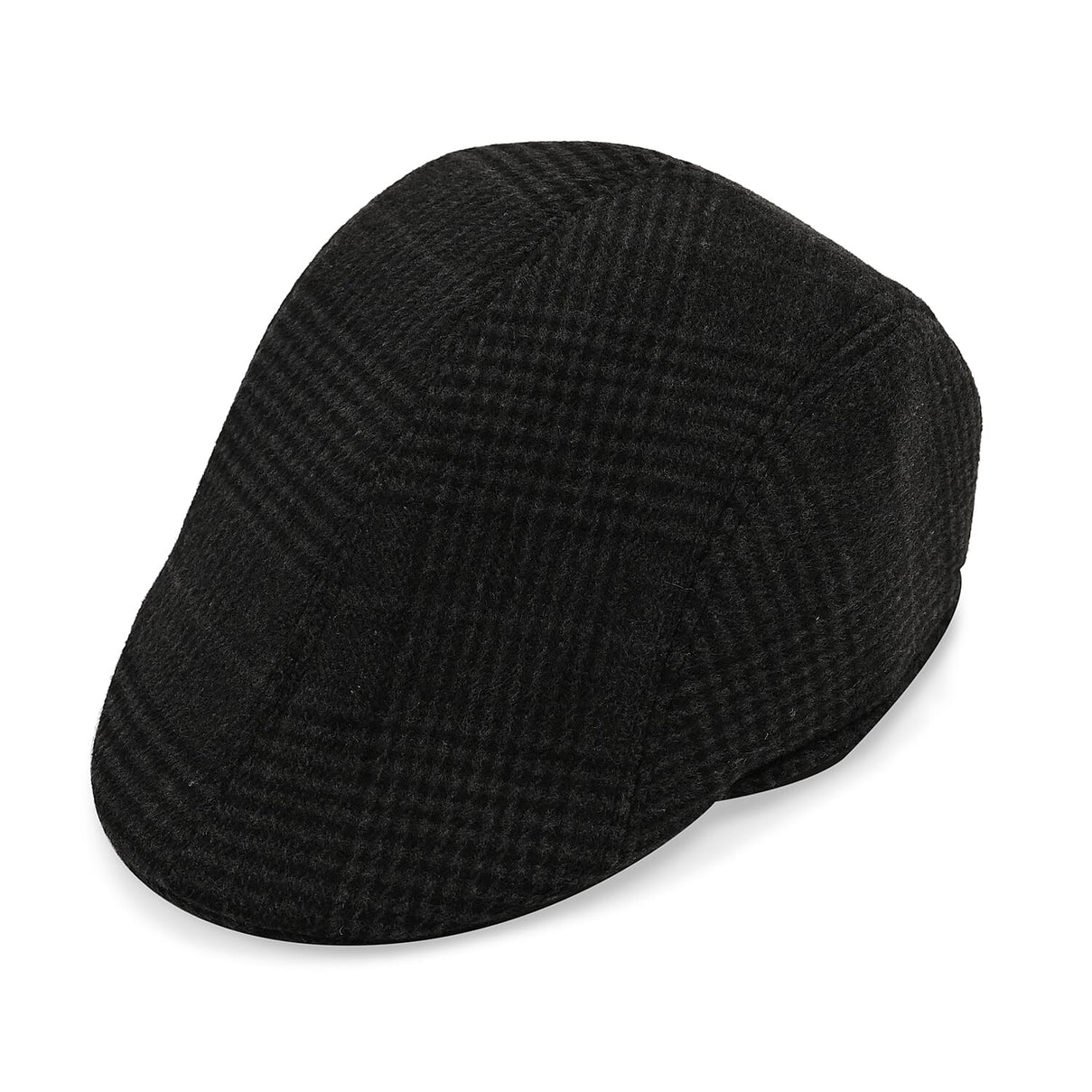 Snapback Vintage Checked Flat Cap (57 cm) - Black. V32516265 0
