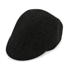 Snapback Vintage Checked Flat Cap (57 cm) - Black