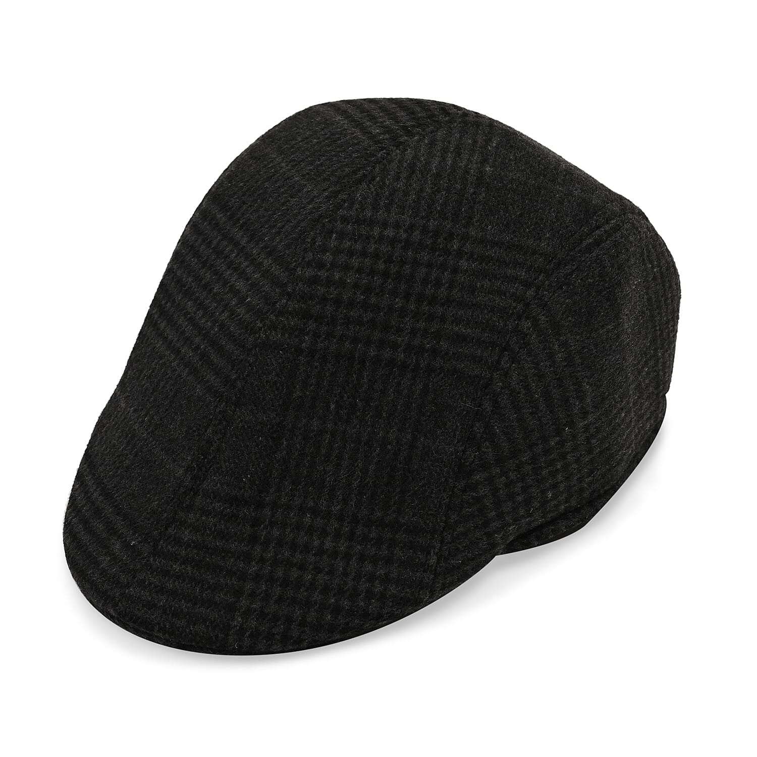 Snapback Vintage Checked Flat Cap (57 cm) - Black. V32516265 0