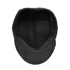 Snapback Vintage Checked Flat Cap (57 cm) - Black