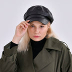 Snapback Baker Boy Cap (57cm) - Black