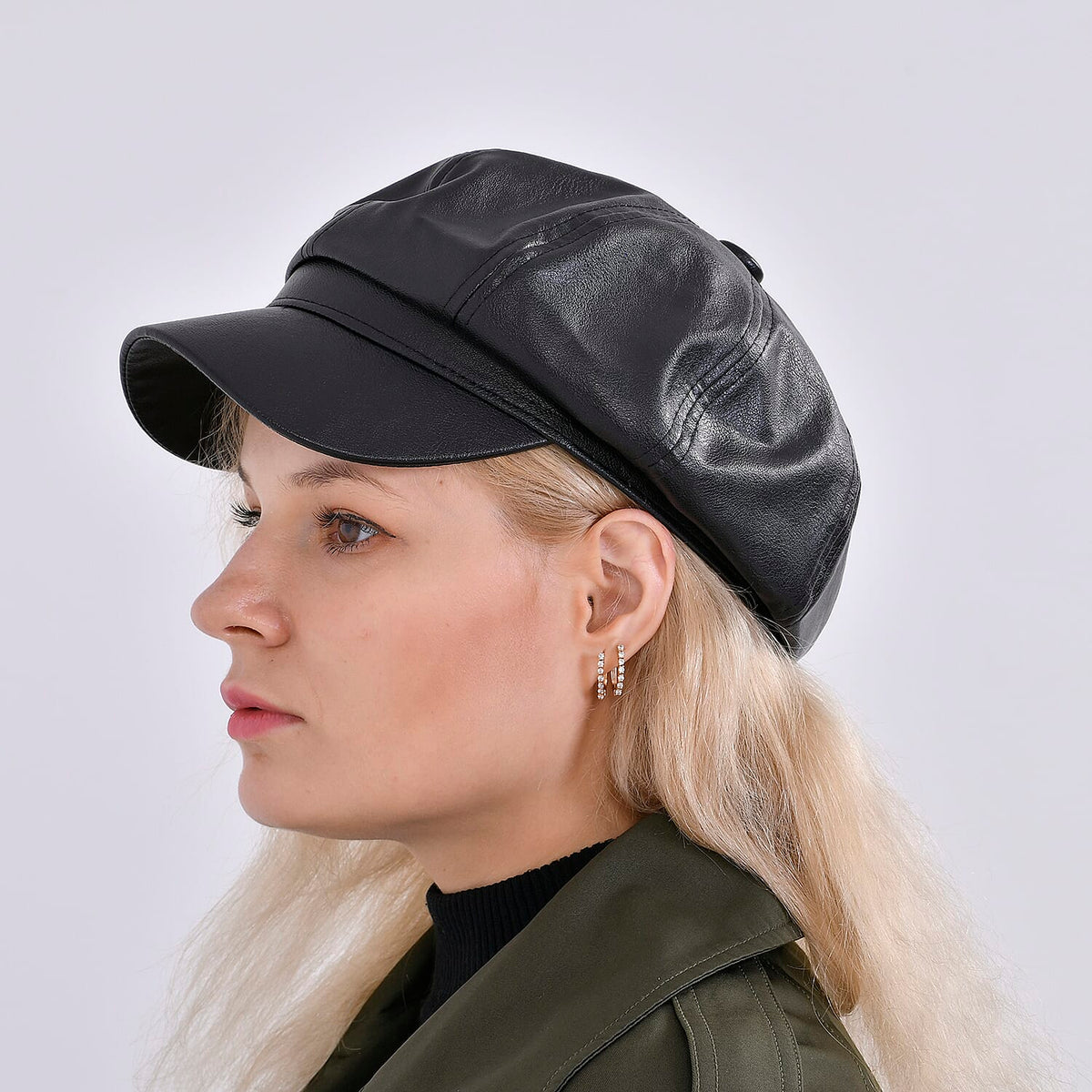 Snapback Baker Boy Cap (57cm) - Black V32515400 3