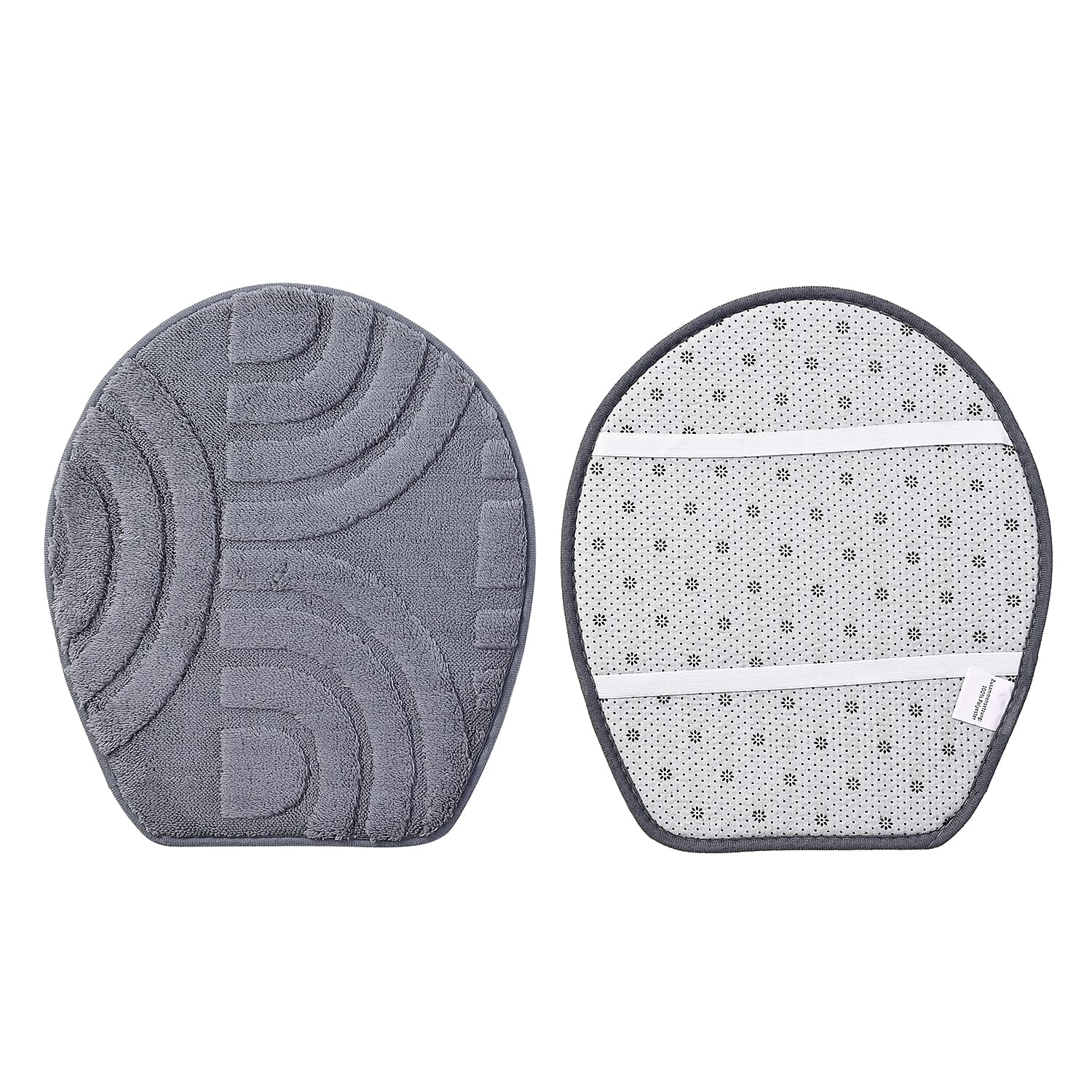 3 Piece Patterned Bathroom Mat Set - Dark Grey 7787035 6