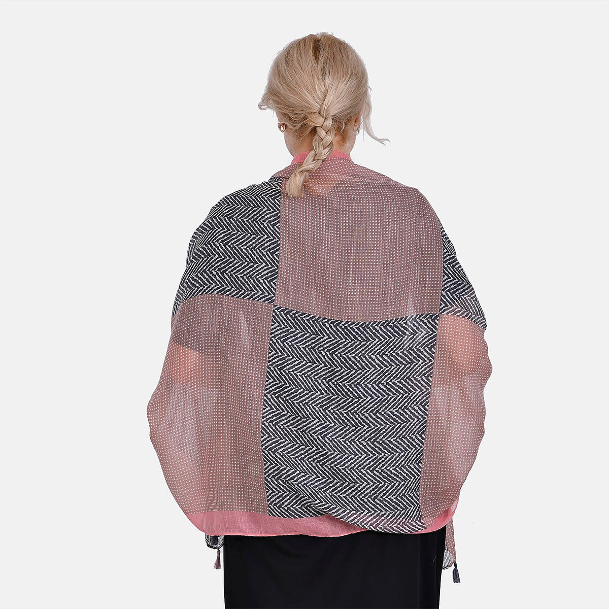 Closeout Deal New Arrival Printed Scarf with Tassels 7751719 2