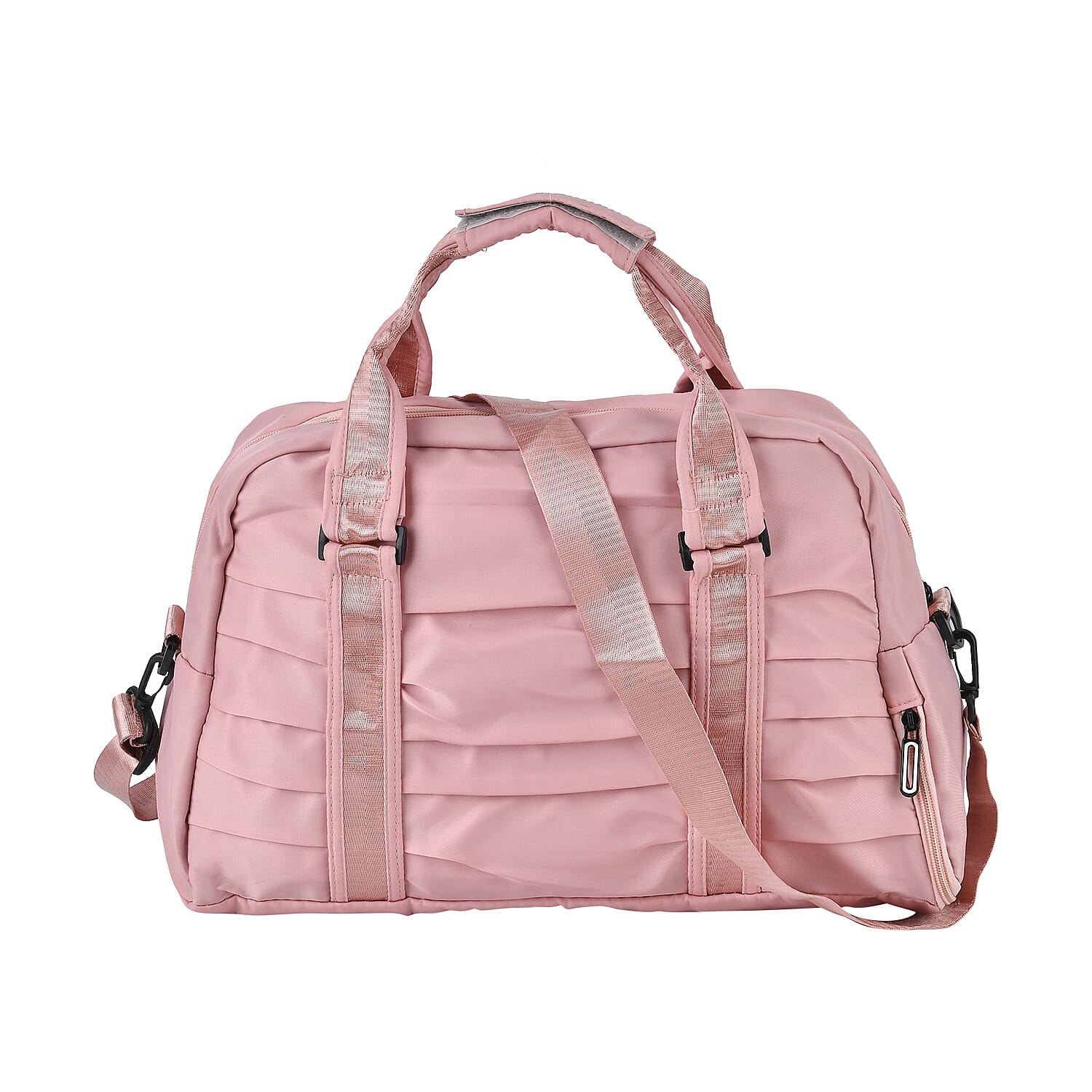 Water Repellent Pleated Travel Dufflle Bag - Light Pink 7689135 0
