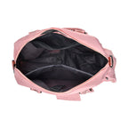 Water Repellent Pleated Travel Dufflle Bag - Light Pink