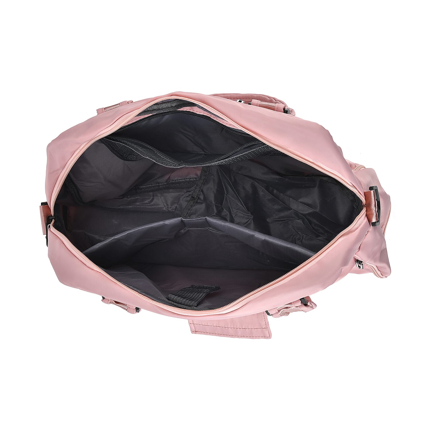 Water Repellent Pleated Travel Dufflle Bag - Light Pink 7689135 3