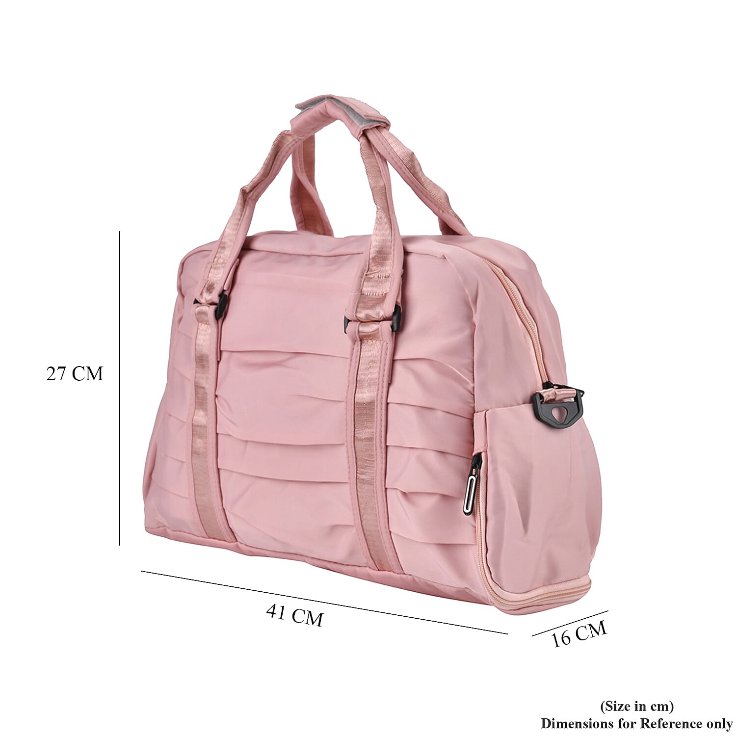 Water Repellent Pleated Travel Dufflle Bag - Light Pink 7689135 5
