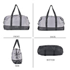 Duffle Bag- 3 slip pockets and 1 zip pocket - Water Repellent Multipurpose - Grey