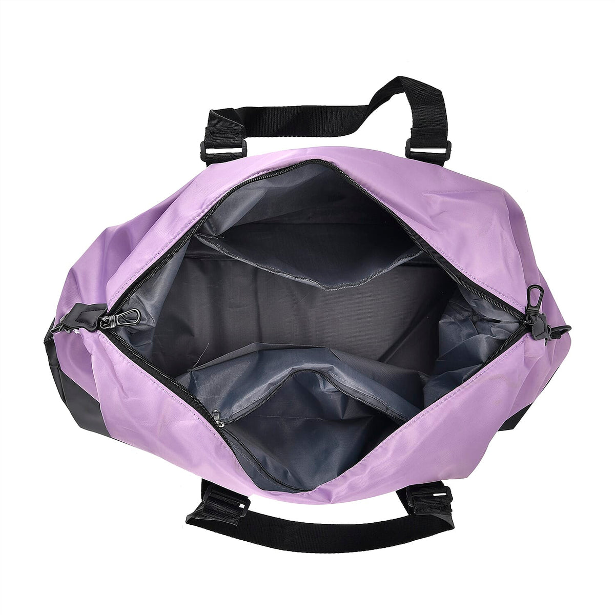 Duffle Bag- 3 slip pockets and 1 zip pocket - Water Repellent Multipurpose - Lilac V32604555 5