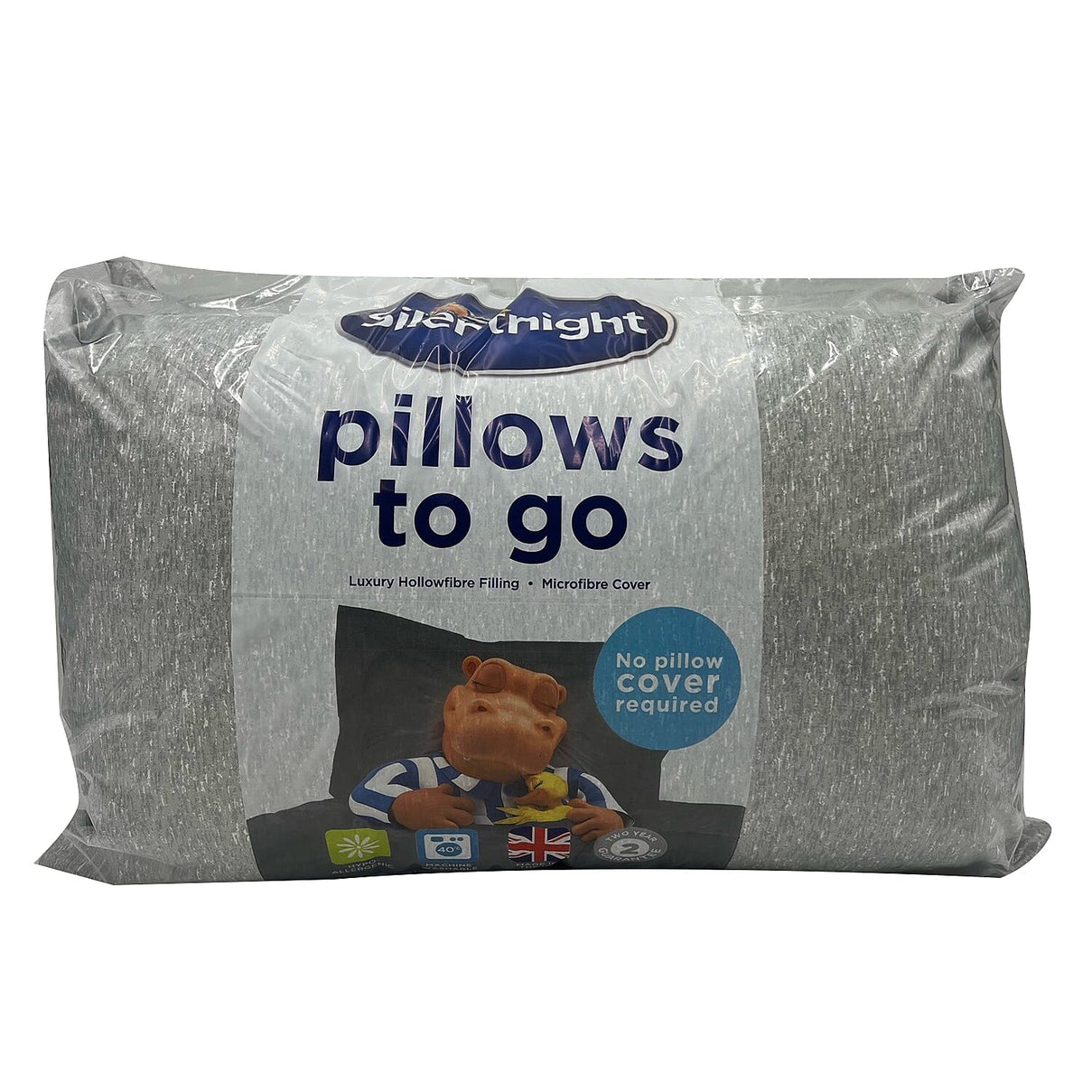 Silentnight Pillows to Go Pair - Grey Revers 7814625 0