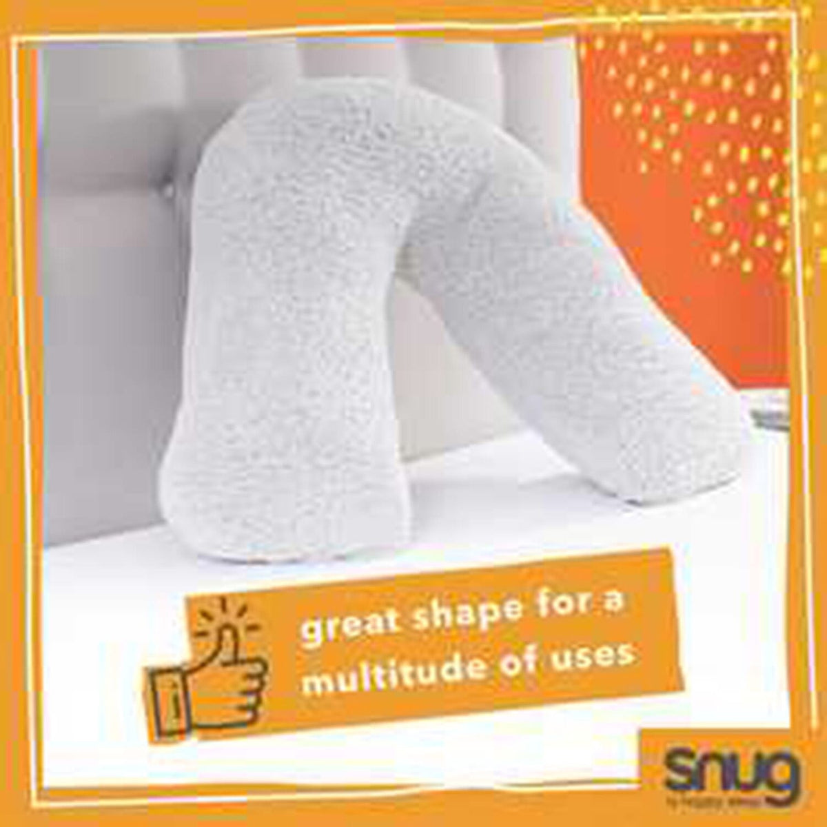 Snug Hug Buddy V Shape Pillow - White 7843868 1