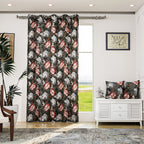 Curtain 2 Panels - Cushion Cover 2pcs Velvet Knitted Curtain 228cm x168cm 2pcs Cushion Cover 45x45cm 2pcs With Invisible Zipper & Pipping - Brown