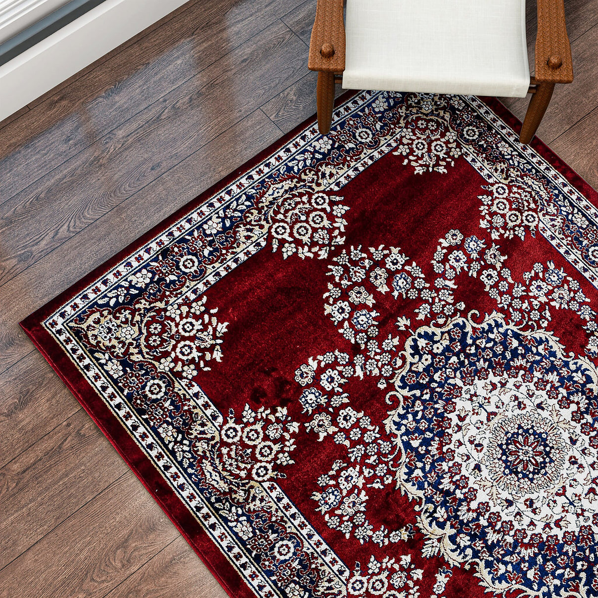 Traditional Style Printed Pile Carpet - Red 7787353 2