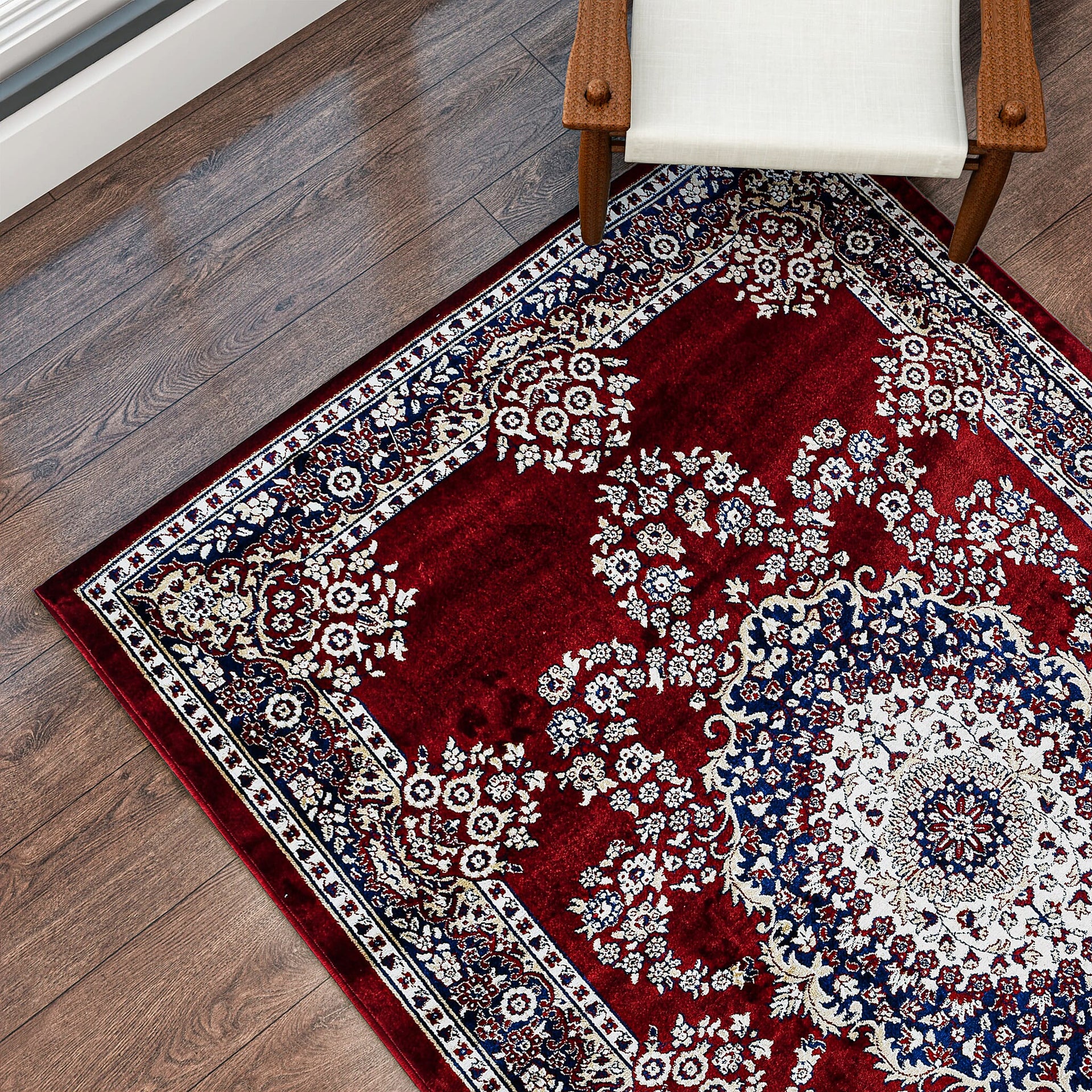 Traditional Style Printed Pile Carpet - Red 7787353 2