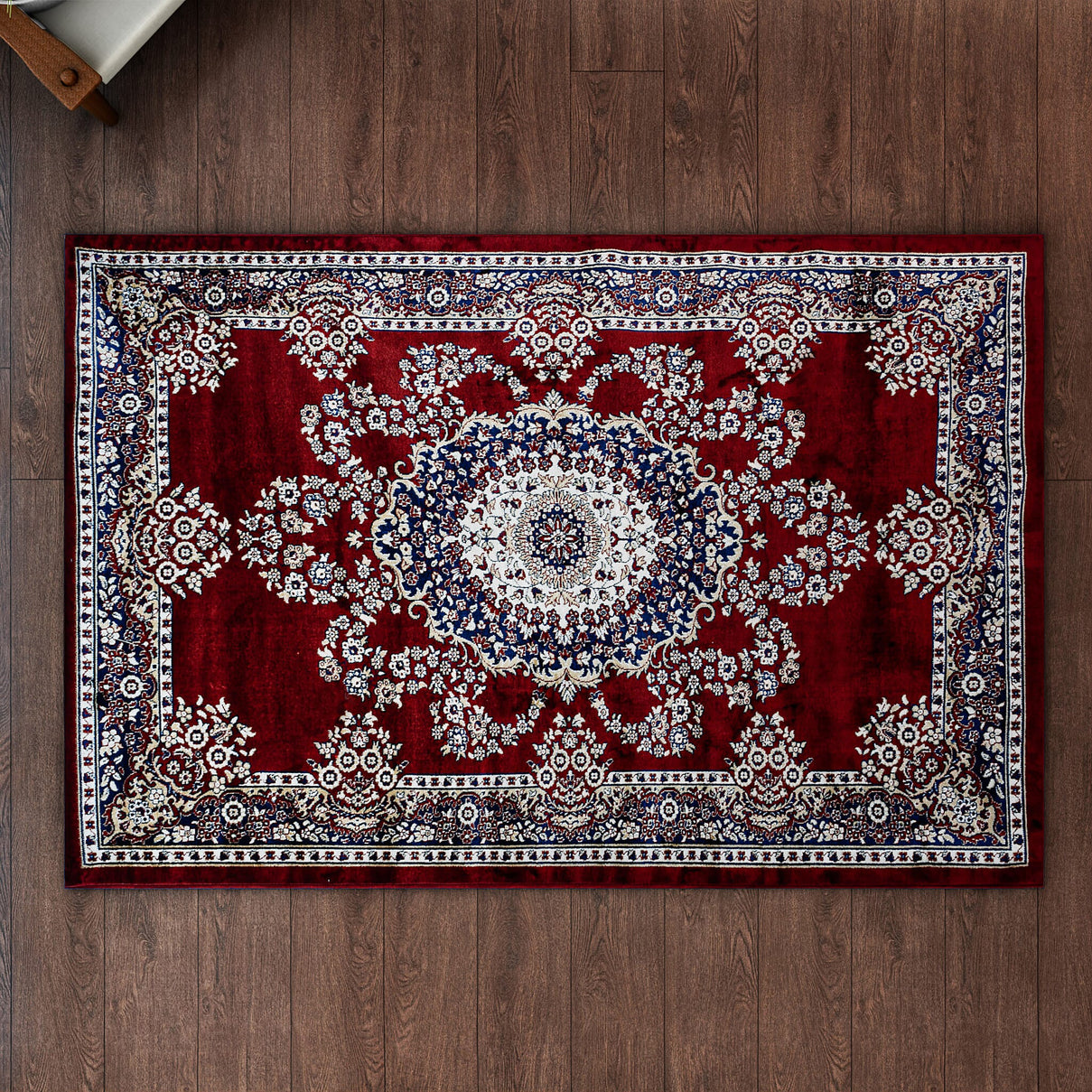 Traditional Style Printed Pile Carpet - Red 7787353 3