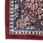 Polyester Printed Rug and Door Mat (Size 120x1 cm) - Red & Mint