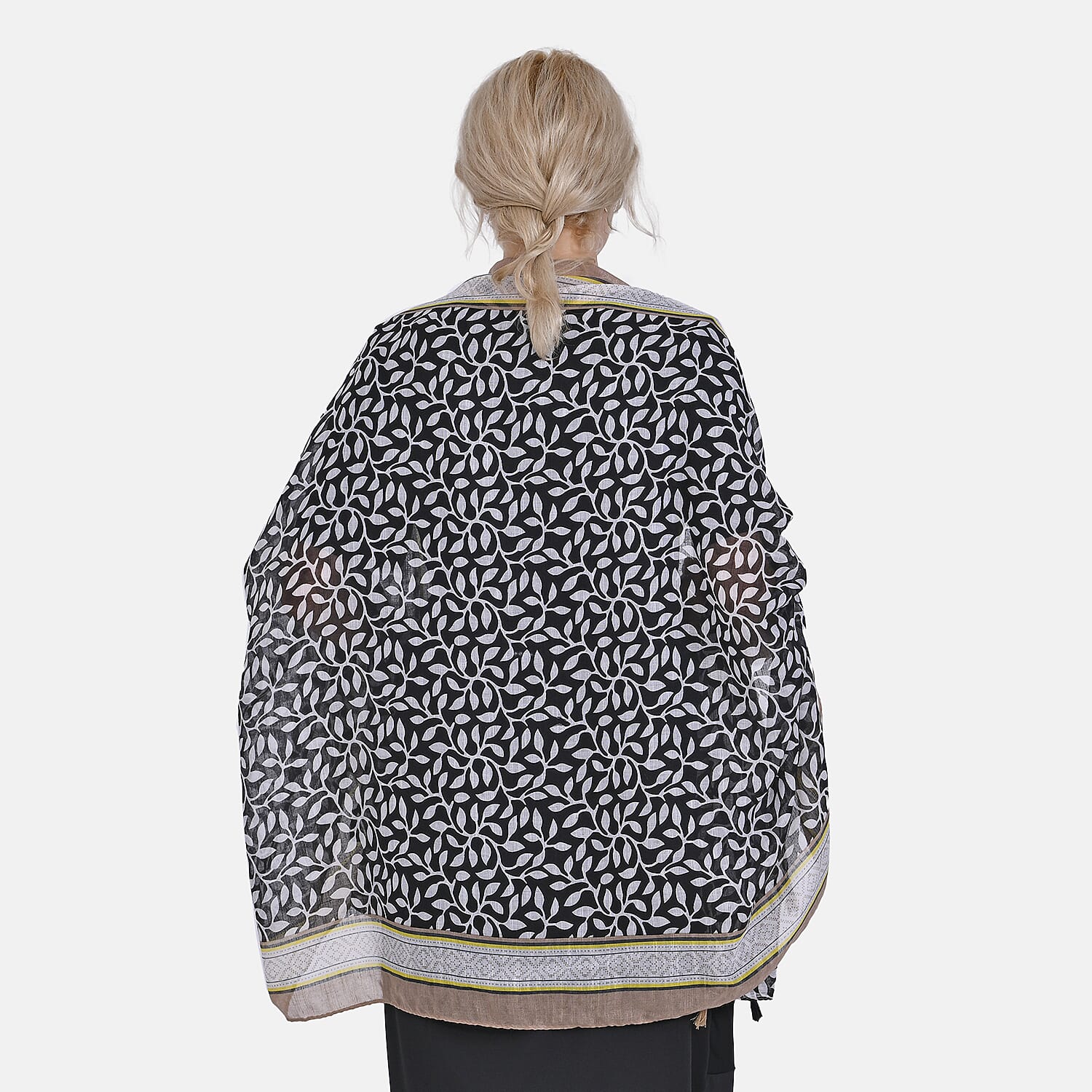Closeout Deal New Arrival Printed Scarf with Tassels 7751711 3