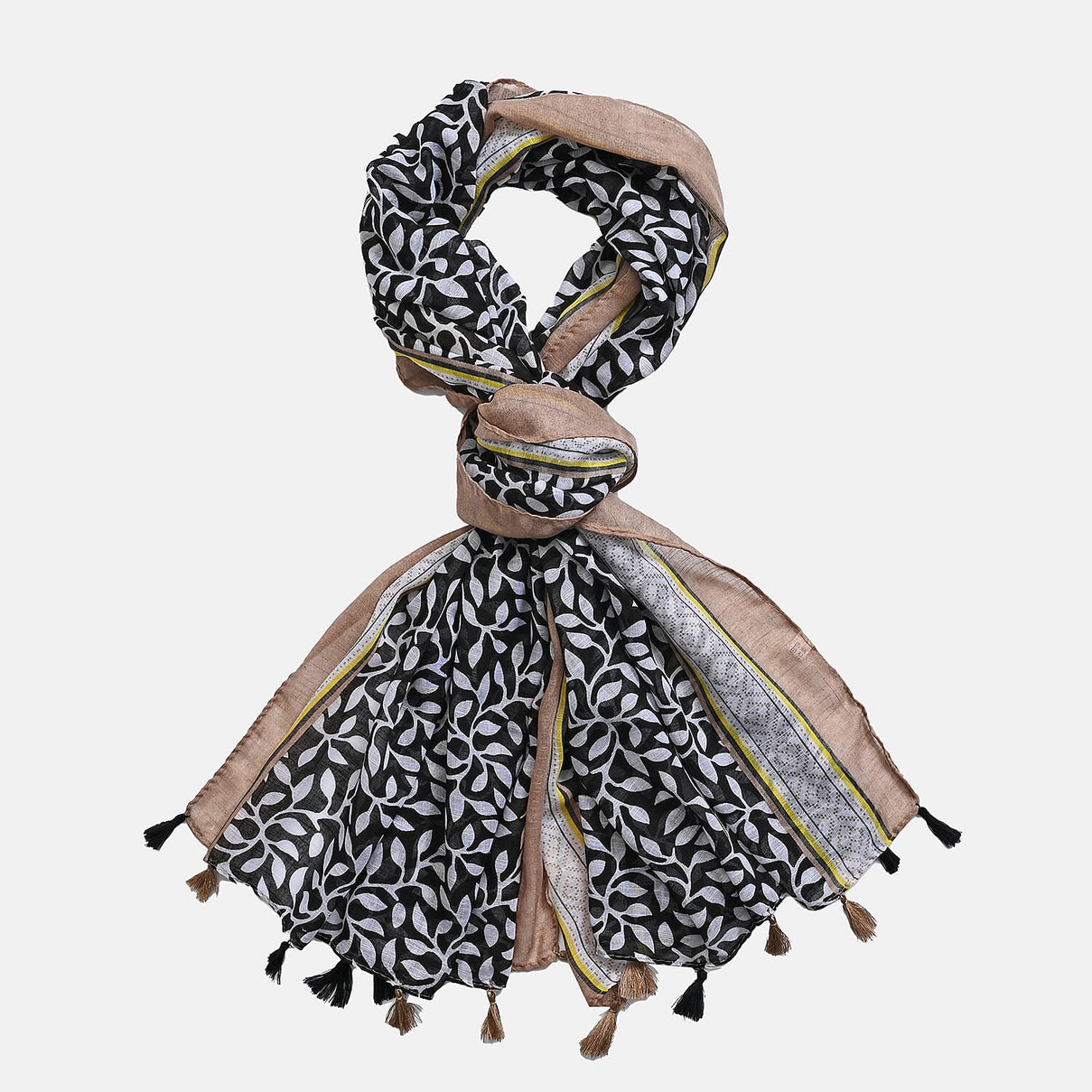 Closeout Deal New Arrival Printed Scarf with Tassels 7751711 5