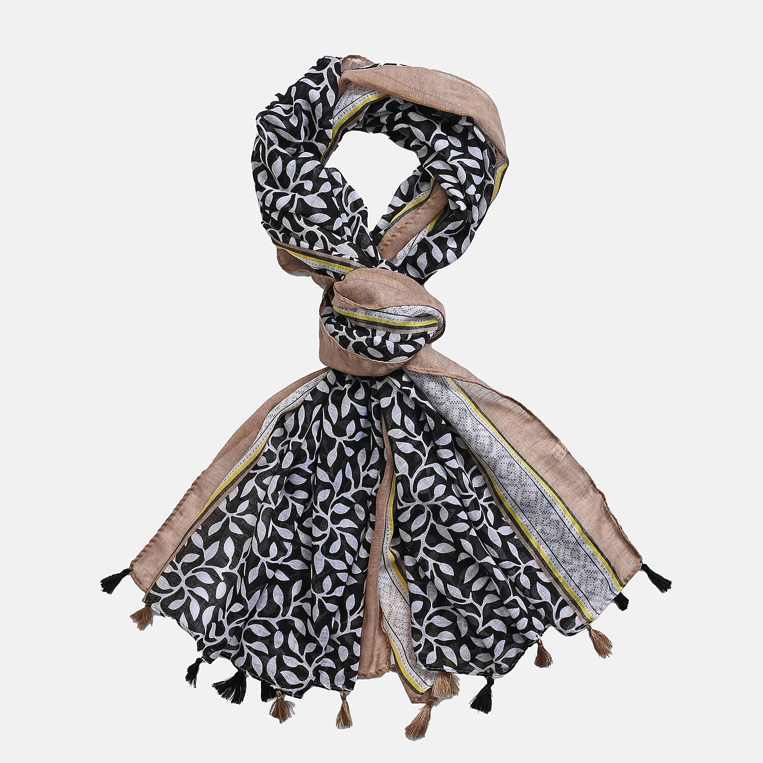 Closeout Deal New Arrival Printed Scarf with Tassels 7751711 5
