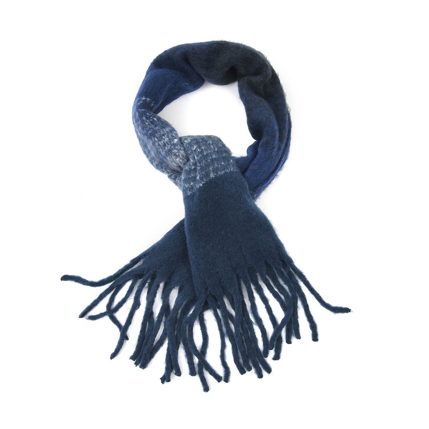 Check Pattern Scarf with Tassel (Size 182x75 Cm) 7013365 0