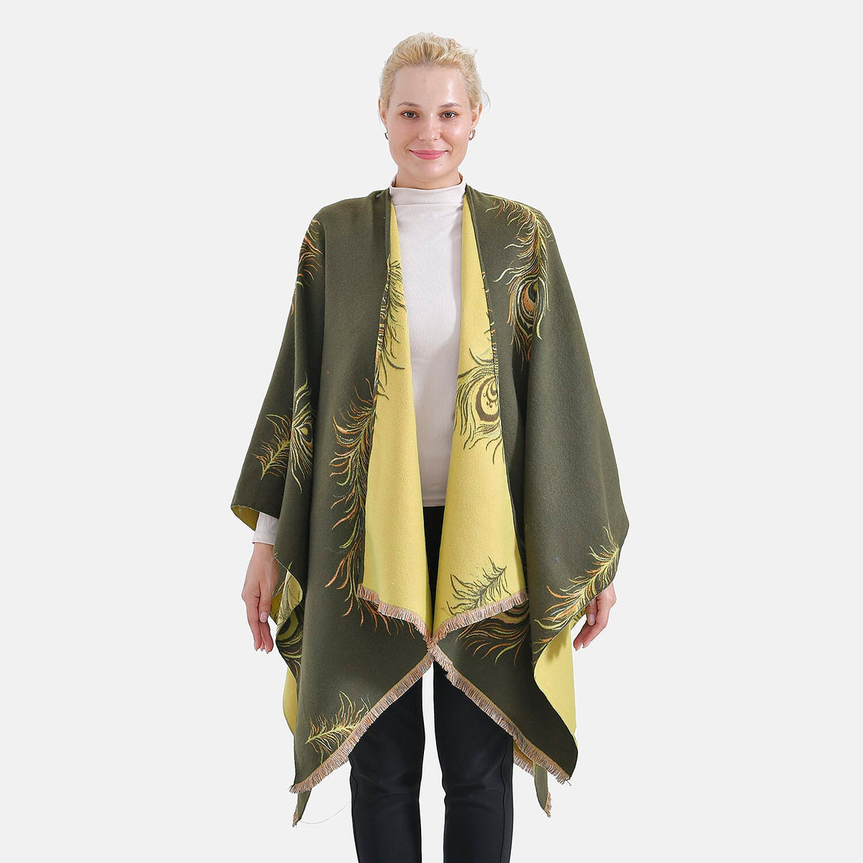 Closeout Deal Peacock Feather Pattern Super Soft Shawl 7863845 3