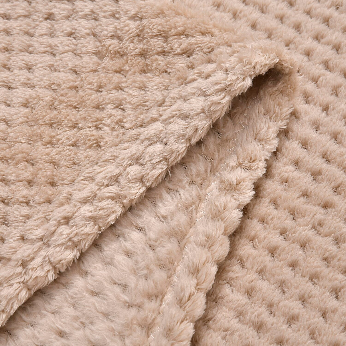 Jacquard Flannel Blanket - Khaki 7636626 2