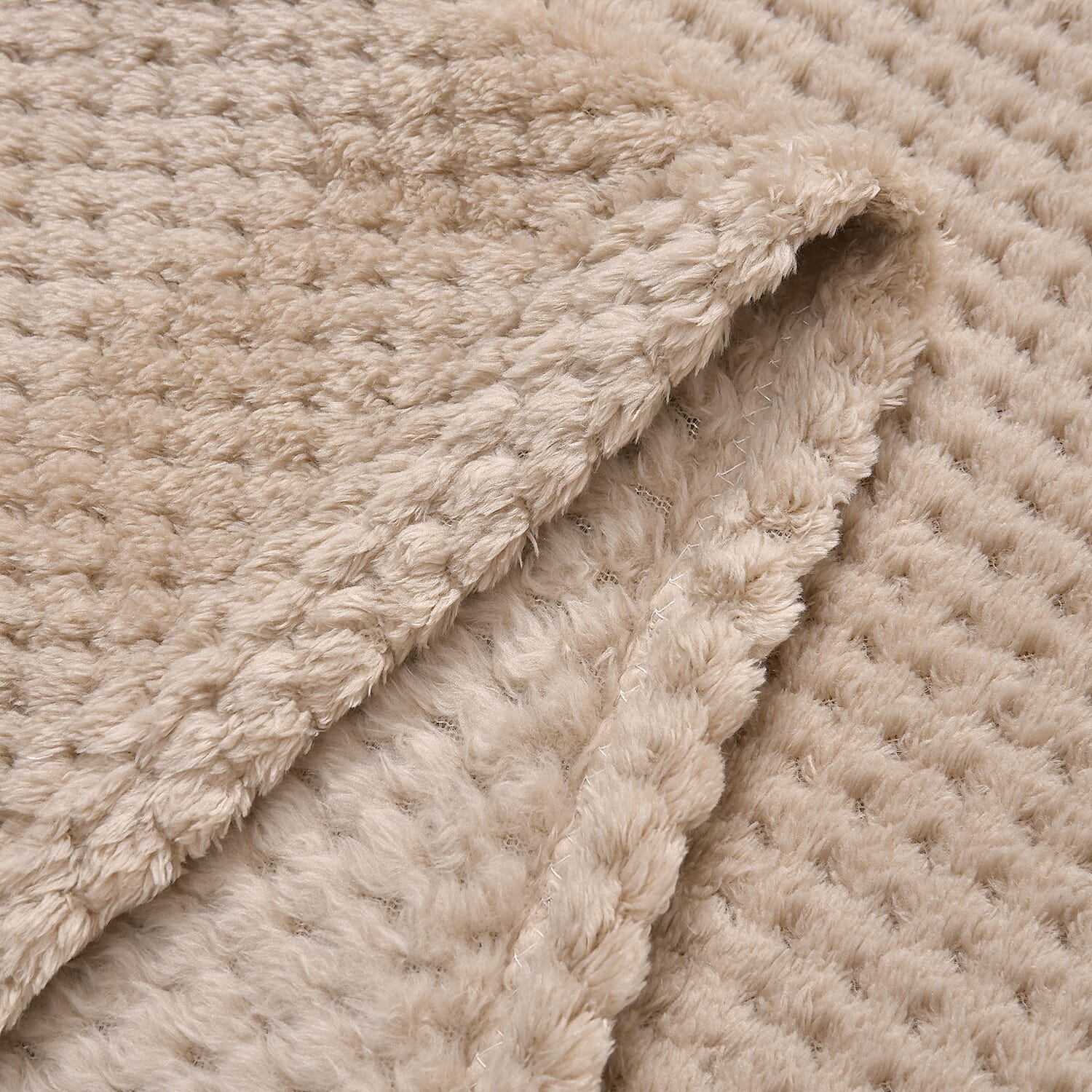 Jacquard Flannel Blanket - Khaki 7636626 2