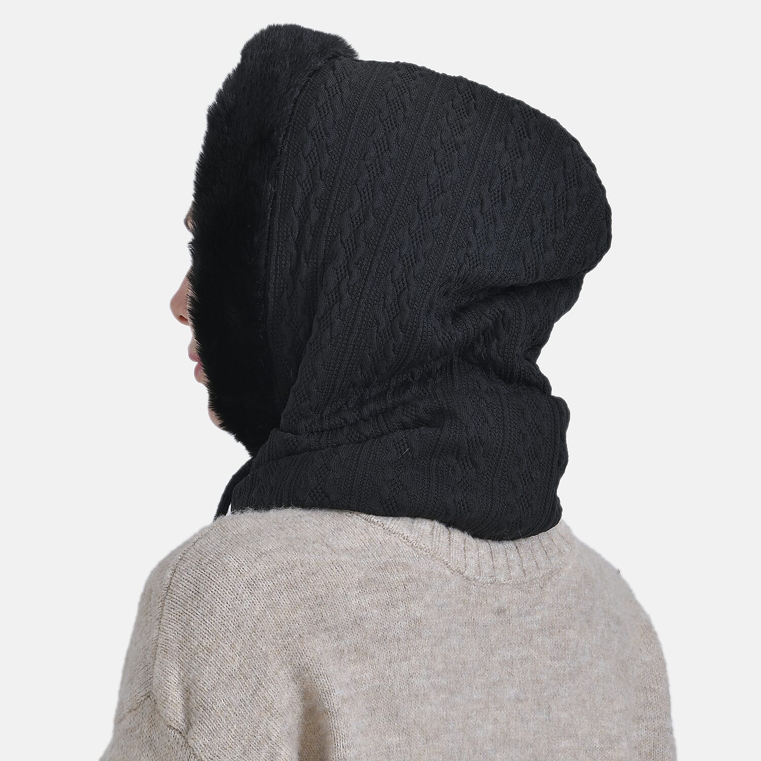 3-in-1 Plush Winter Hat Scarf 7851073 8